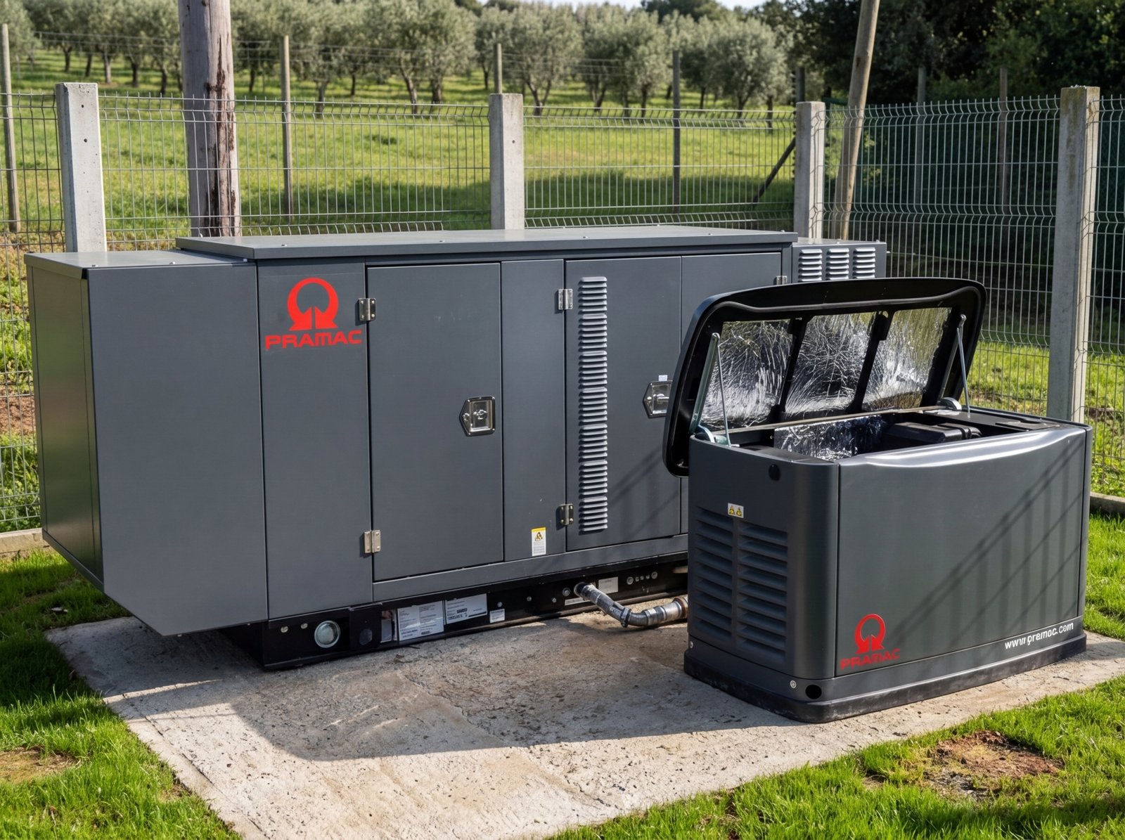 Grupo electrógeno Pramac industrial a gas para empresas